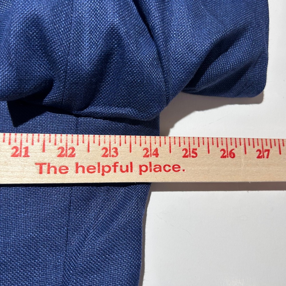 LRL Lauren 46R Sport Coat Linen Blend Blue Two Button Lined Vented Formal Summer - Picture 9 of 13